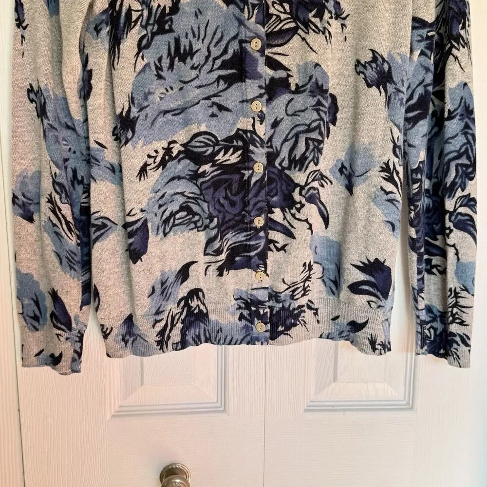 Basic Edition Women's Sweater Cardigan Small Floral